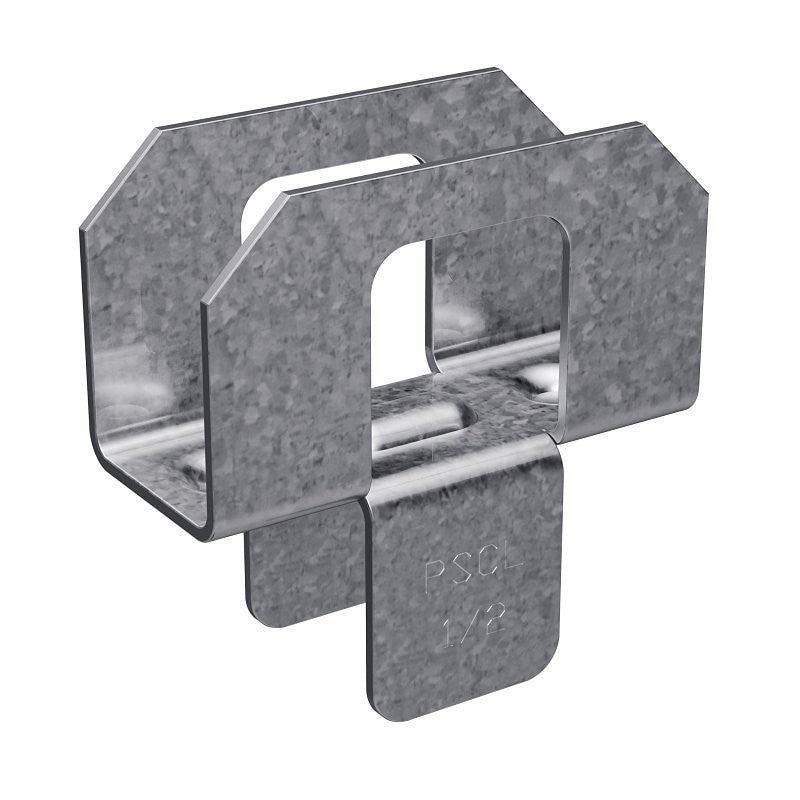 Simpson Strong-Tie PSCL Series PSCL 1/2-R50 Panel Sheathing Clip, 32 Roof Span, 20 ga Thick Material, Steel, 50/PK