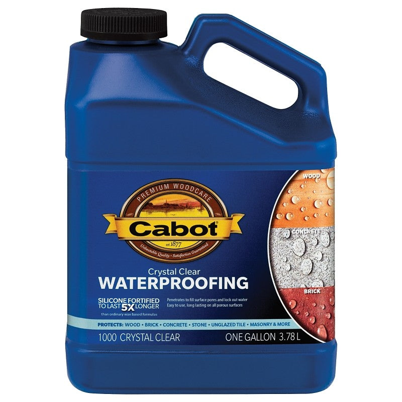Cabot 140.0001000.007 Waterproofer, Liquid, Crystal Clear, 1 gal (Pack of 4)