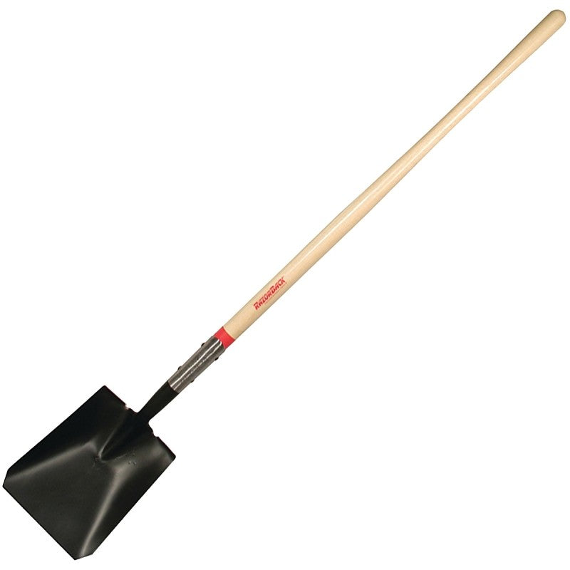 Razor-Back 44363 Shovel, Closed Back, Square Point, 9-1/2 in W Blade, Steel Blade, Ashwood Handle, 48 in L Handle