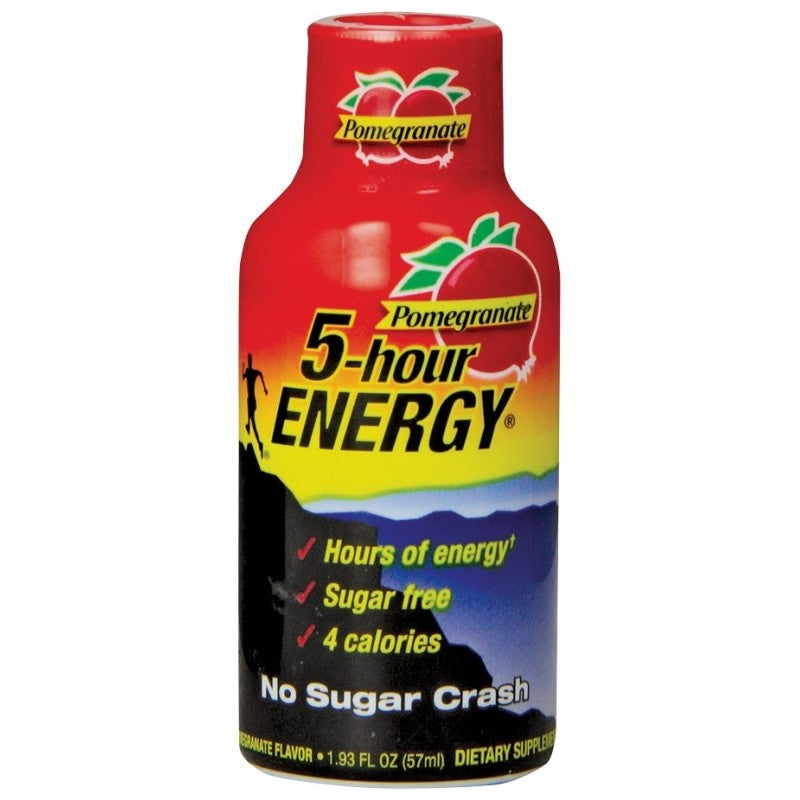 5-hour ENERGY 818125 Sugar-Free Energy Drink, Liquid, Pomegranate Flavor, 1.93 oz Bottle (Pack of 12)