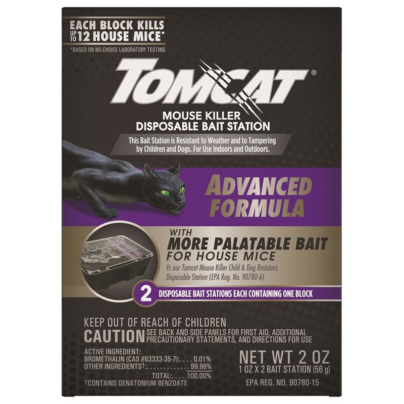 Tomcat 0373705 Bait Station and Bait Block, 12 Mice Bait, Purple/Violet