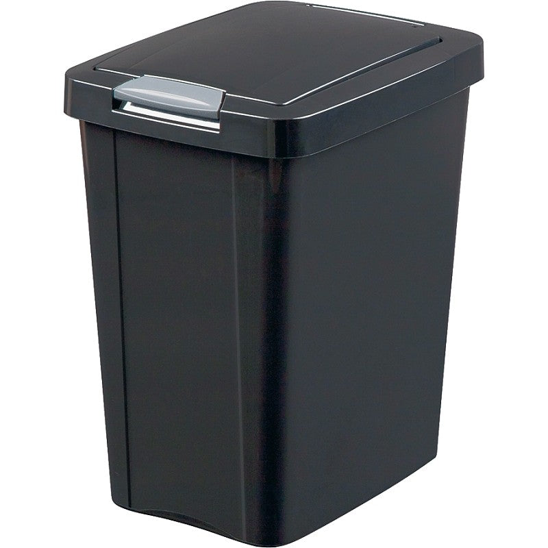 Sterilite TouchTop 10439004 Waste Basket, 7.5 gal Capacity, Black, 17-3/4 in H (Pack of 4)