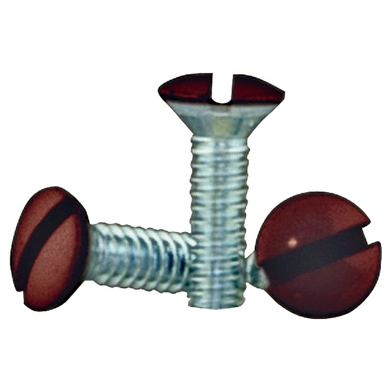 Eaton Wiring Devices BP231B-SP Series Wallplate Screw, Brown Head, 1/2 in L, Metal