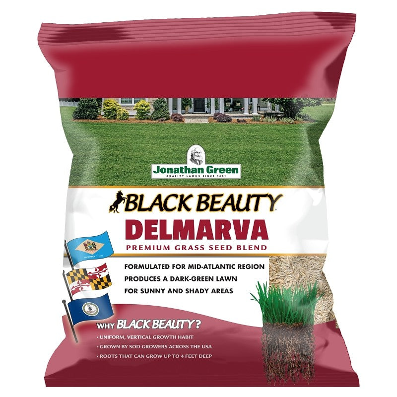 Jonathan Green Black Beauty Delmarva Series 10391 Grass Seed, Mid-Atlantic, 7 lb Bag