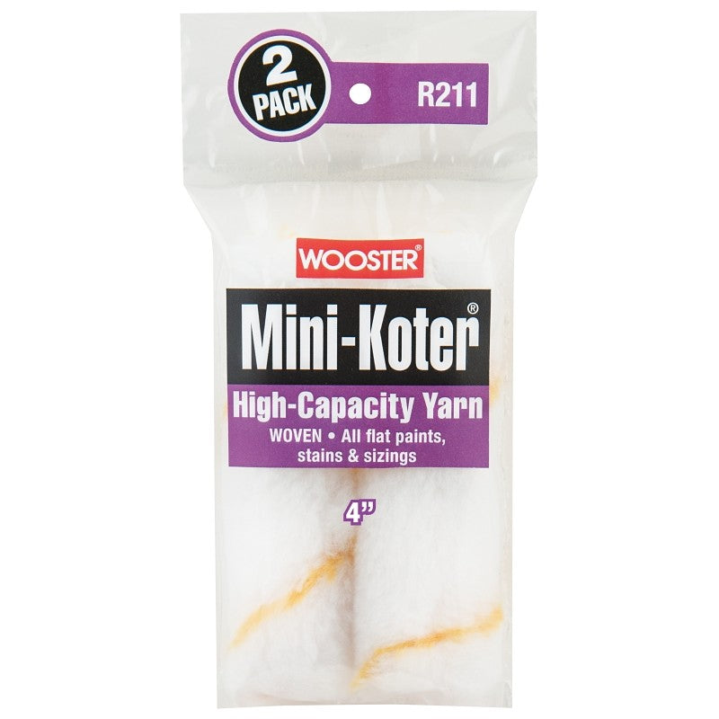 Wooster R211-4 High-Capacity Yarn Mini Roller Cover, 4 in L