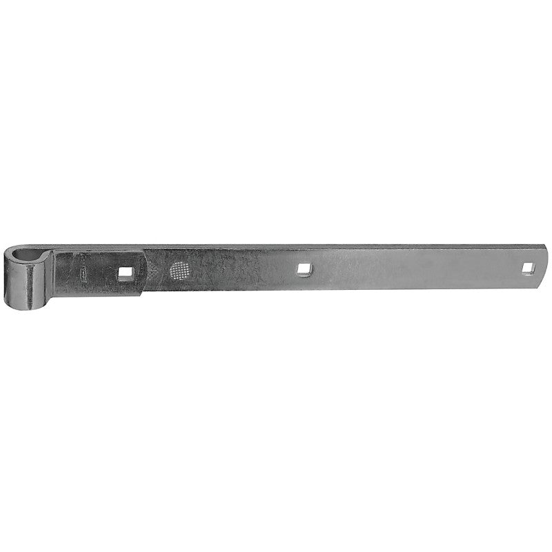 National Hardware N168-336 Strap Hinge, 16 in L x 1.52 in W Dimensions, 1/4 in Thick Leaf, Steel, Zinc, 200 lb