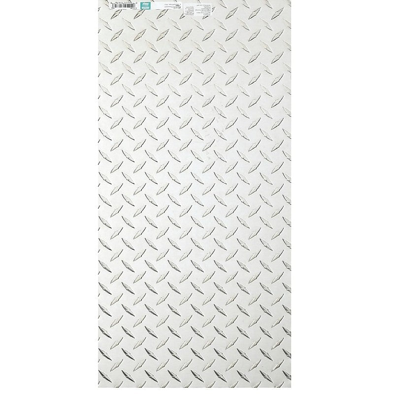 National Hardware 4220BC Series N316-349 Tread Plate, 12 in W, 24 in L, Diamond Tread, Aluminum, Polished (Pack of 2)