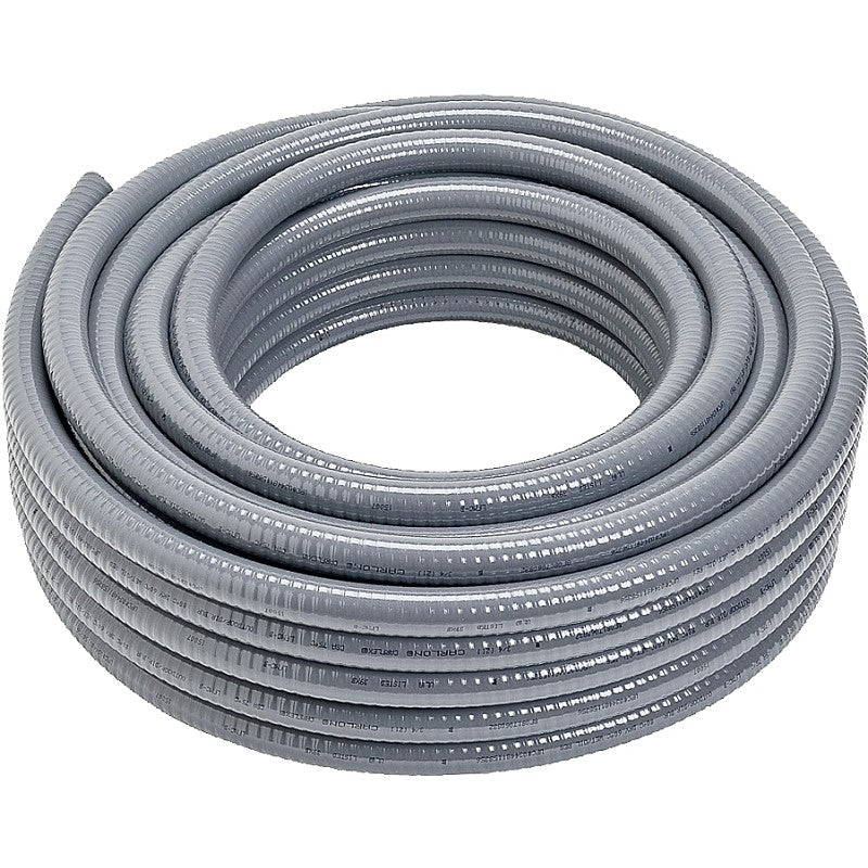 Carlon Carflex 15007-100 Conduit, 3/4 in, 100 ft L, PVC, Gray