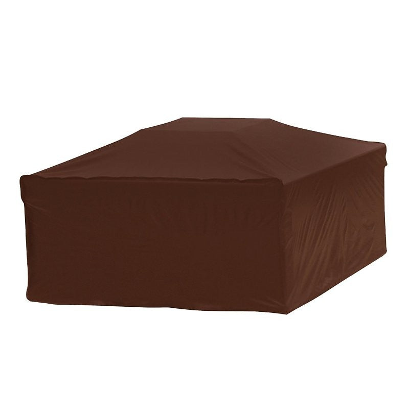 Mr. BAR-B-Q 07845BBGD Firepit Cover, Dark Brown, 38 in L, 38 in W, 18 in H, Elastic, Square