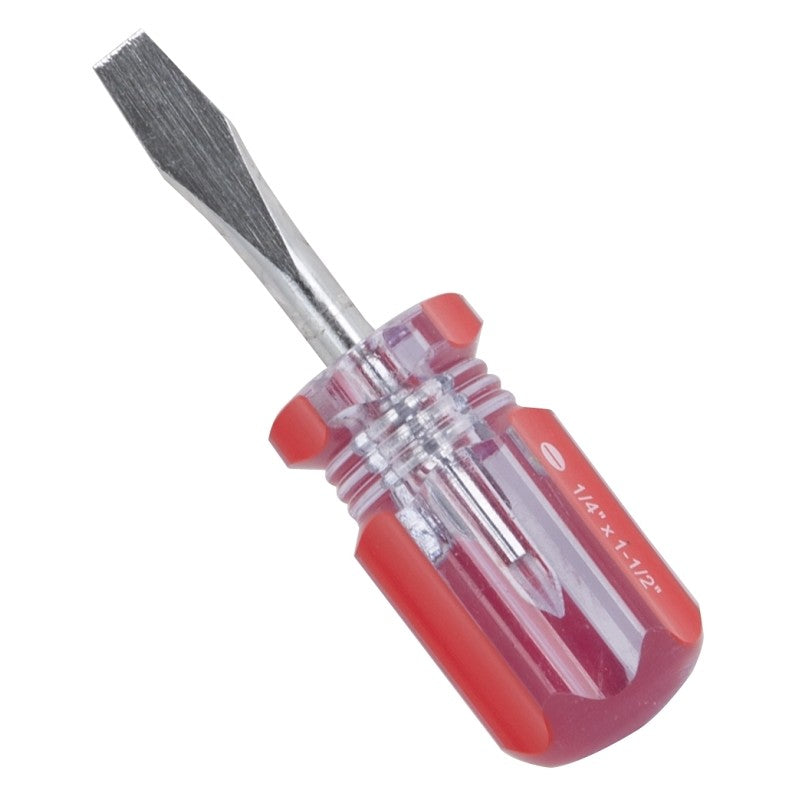 Vulcan TB-SD03 Screwdriver, 1/4 in Drive, Slotted Drive, 3-1/4 in OAL, 1-1/2 in L Shank, Plastic Handle