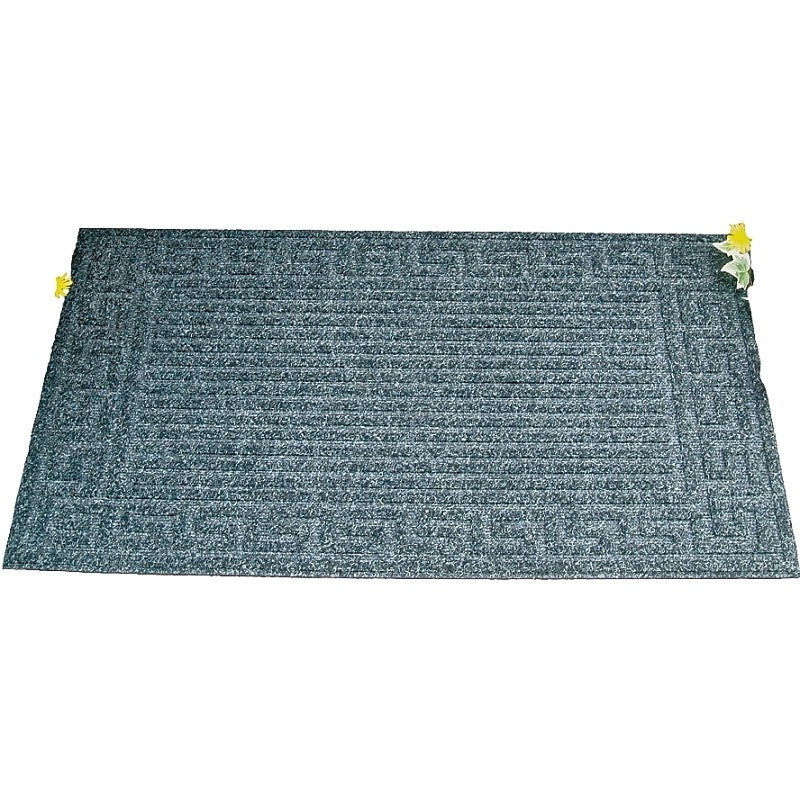 Simple Spaces 06ABSHE-02-3L Door Mat, 30 in L, 18 in W, Non-Woven Surface, Dark Gray