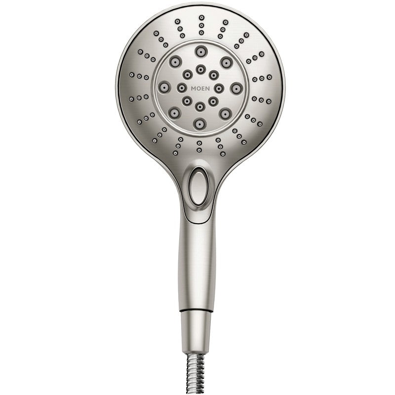 Moen Engage Series 26112EPSRN Hand Shower, 1/2 in Connection, 1.75 gpm, 6-Spray Function, Plastic, Brushed Nickel
