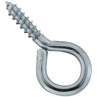 Medium Eye Screw Eyes 1-1/8 Inch #112 Zinc Plated Steel 12 Pack (POS)