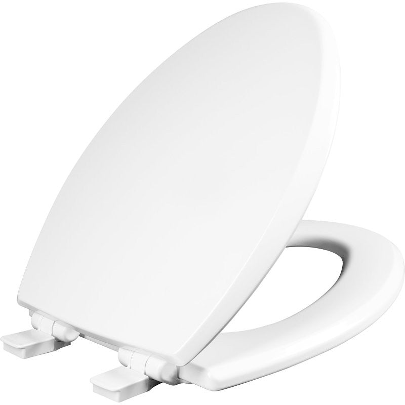 Mayfair 147SLOW-000 Toilet Seat, Elongated, Molded Wood/Plastic, White