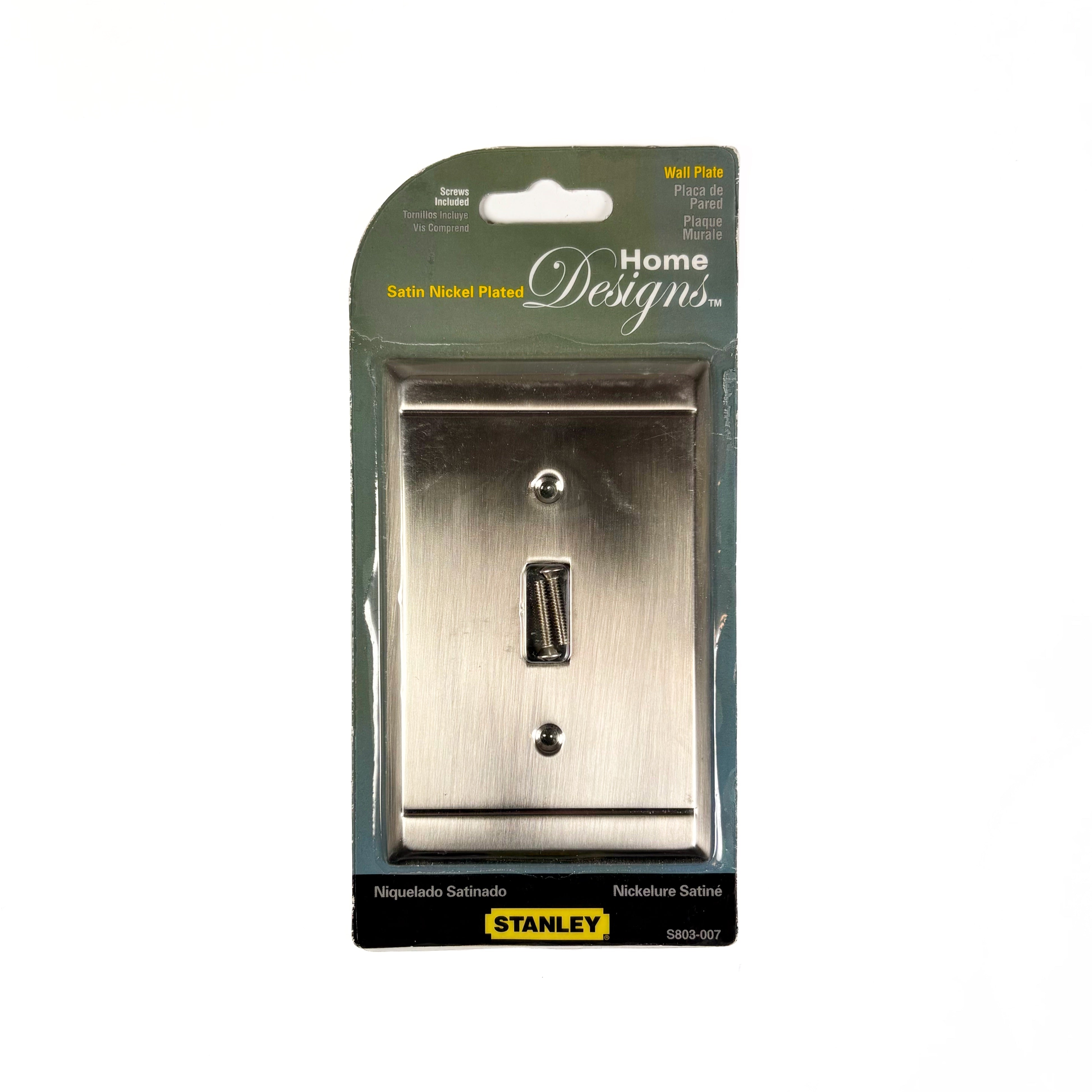 Franklin Single Switch Wall Plate Satin Nickel
