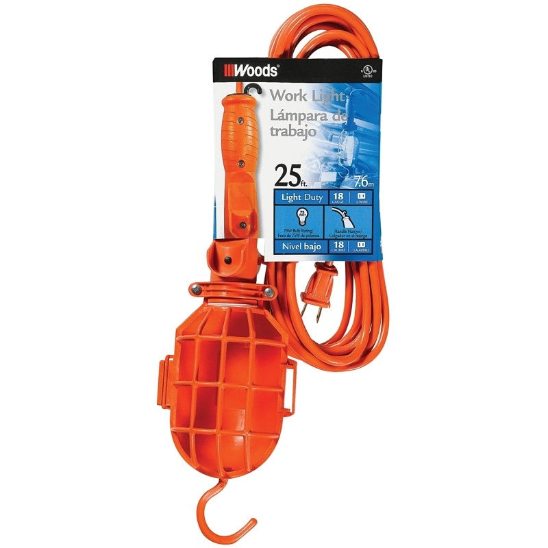 CCI 0201 Work Light with Plastic Guard, 125 V, Orange