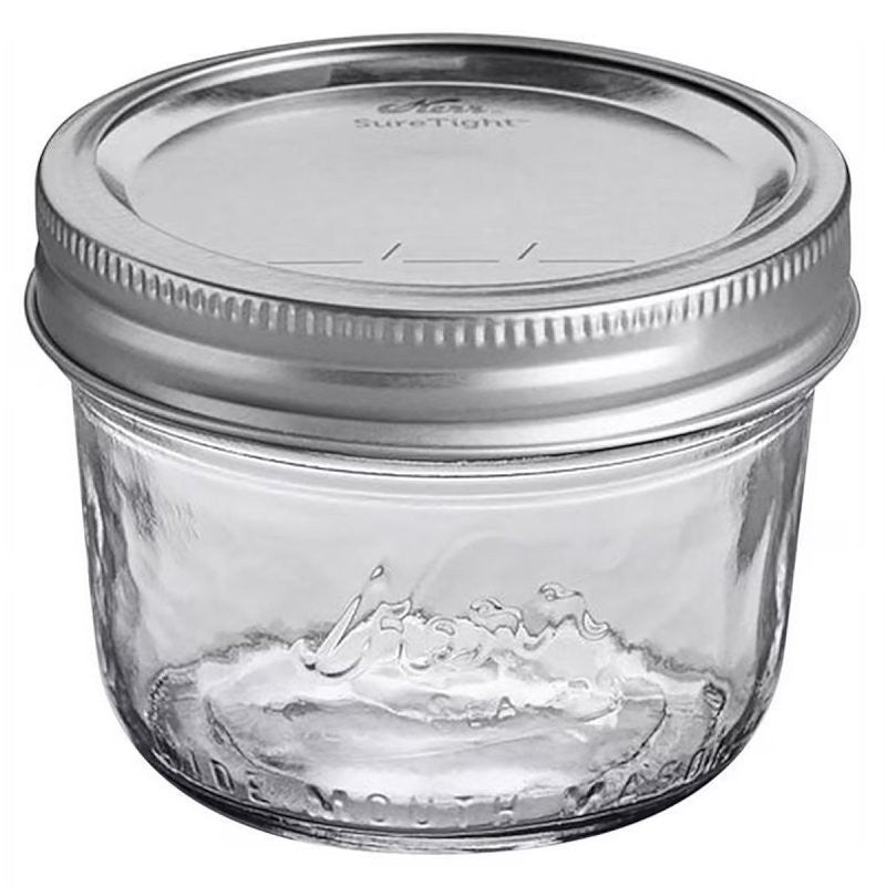 Kerr 2139400 Mason Jar With Closure, 0.5 pt Capacity, Glass