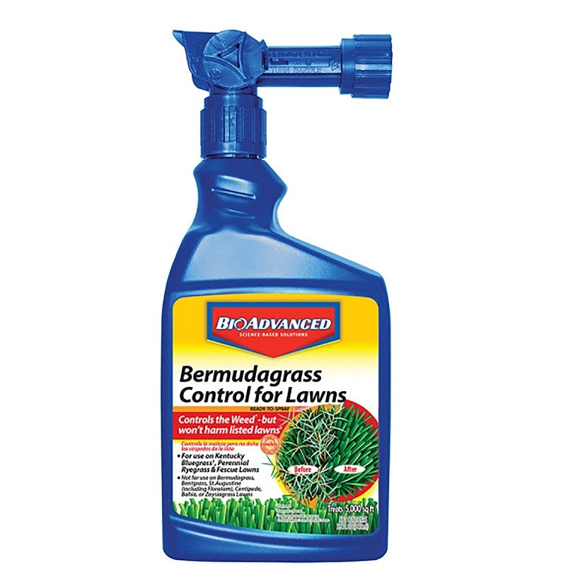 BioAdvanced 704100B Bermuda Grass Control, Liquid, Off-White, 32 oz Bottle