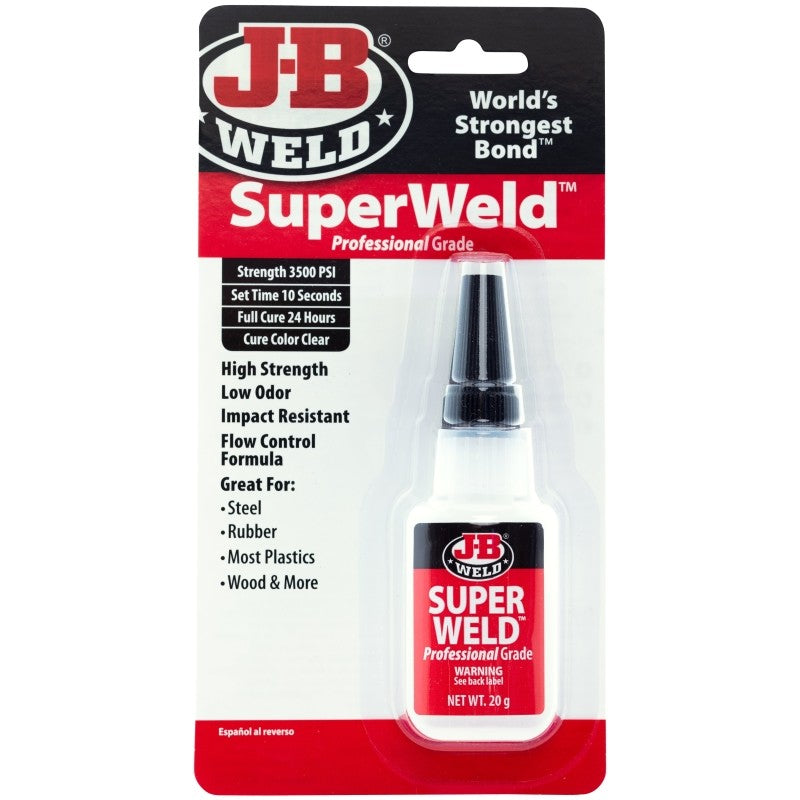 J-B Weld 33120H Instant Adhesive, Liquid, Clear, 20 g