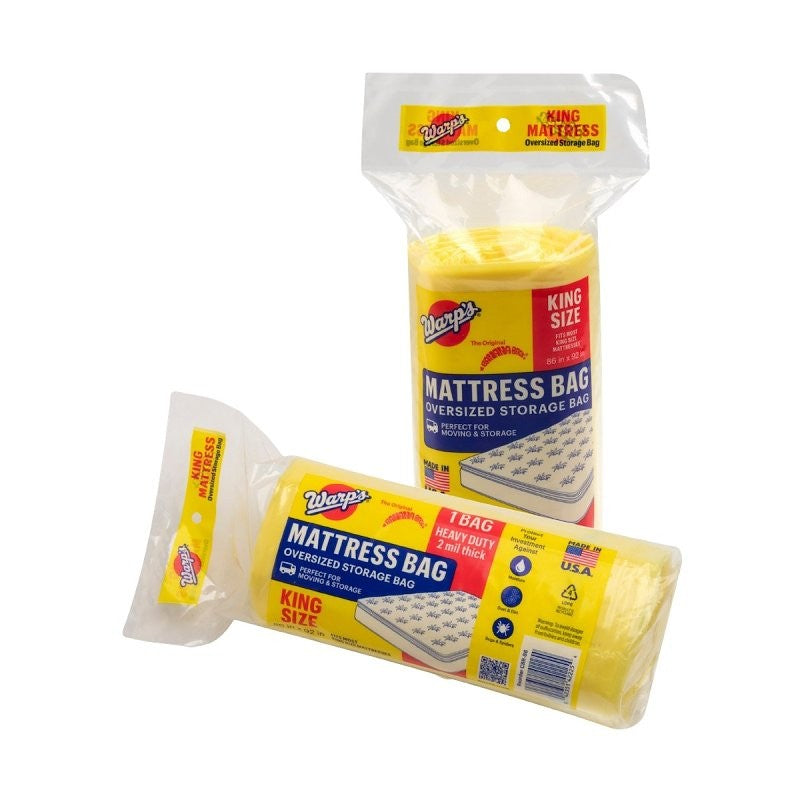 Warp's Banana Bags CB-86 Storage Bag, King, Plastic, Yellow, 86 in L, 92 in W, 2 mil Thick