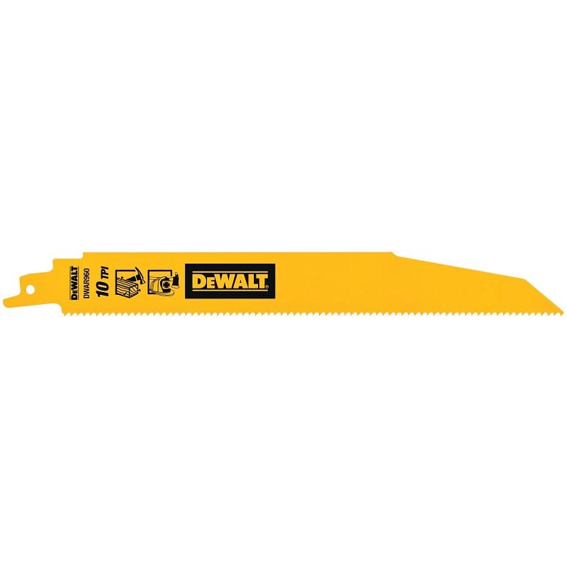 DEWALT DWAR960 Reciprocating Saw Blade, 9 in L, 10 TPI