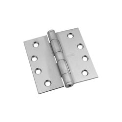 Commercial Door Hinges 4 Inch Square Corner Satin Stainless Steel 3 Pack (POS)