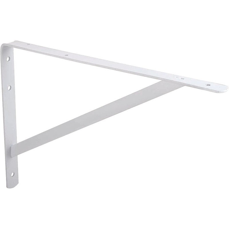 ProSource 21024PHL-PS Heavy-Duty Shelf Bracket, 550 lb/Piece, 12 in L, 8 in H, Steel, White (Pack of 8)