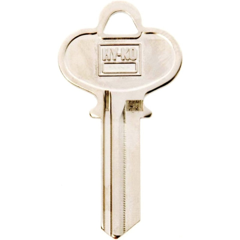 Hy-Ko 11010DE5 Key Blank, Brass, Nickel, For: Dexter Cabinet, House Locks and Padlocks, DE5 Key Number (Pack of 10)