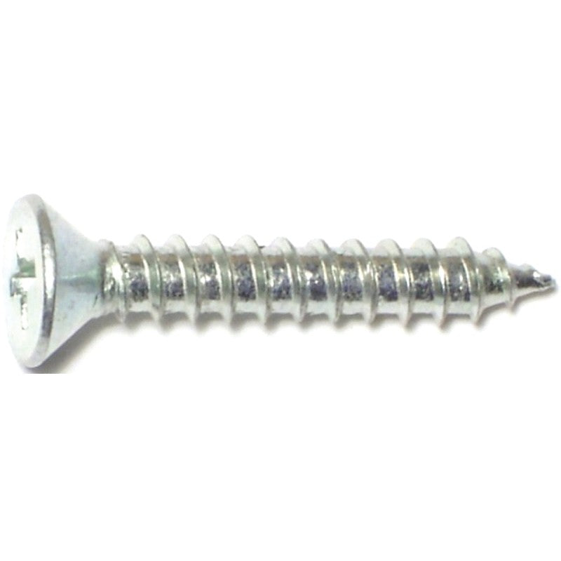 Midwest Fastener 02556 Series Screw, 100 PK, #8 Thread, 1 in L, Coarse Thread, Flat Head, Phillips Drive, Sharp Point