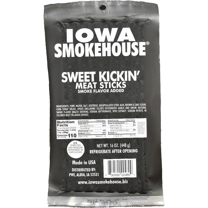Iowa Smokehouse IS-16MSSK Meat Stick, Sweet Kickin, 16 oz, Pack (Pack of 10)