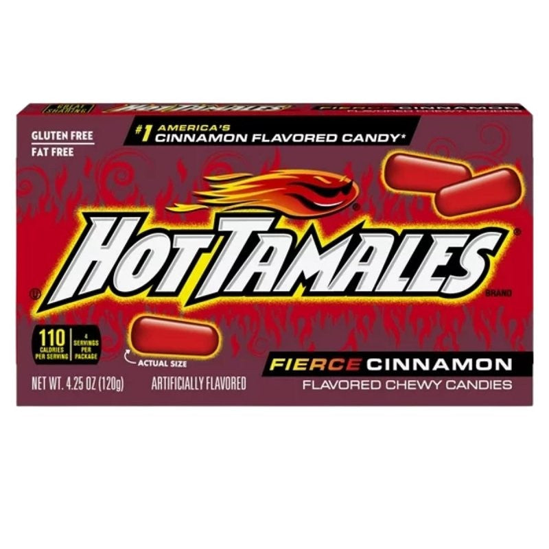 Hot Tamales 762794 Chewy Candy, Fierce Cinnamon, 4.25 oz Box (Pack of 12)