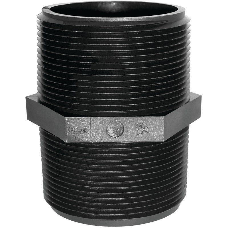 Green Leaf M 3800 P Pipe Nipple, 3/8 in, MNPT, Black (Pack of 5)