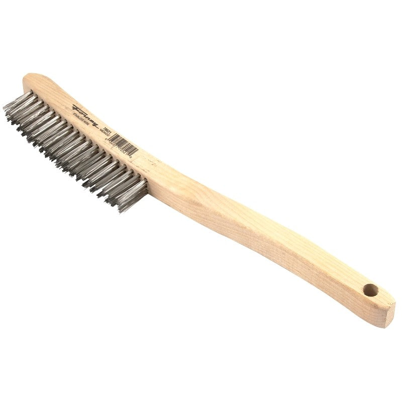 Forney 70521 Scratch Brush, 0.014 in L Trim, Stainless Steel Bristle, 13-3/4 in OAL