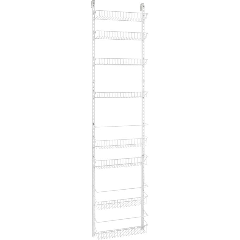 ClosetMaid 123300 Series Wall and Door Rack, 5.2 in L x 18 in W x 77 in H Dimensions, Metal, White