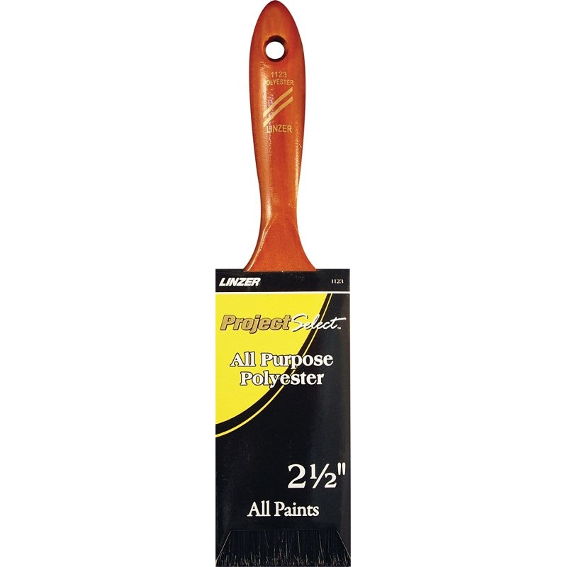 Linzer WC 1123-2.5 Paint Brush, 2-1/2 in W, 3-3/4 in L Bristle, Beaver Tail Handle