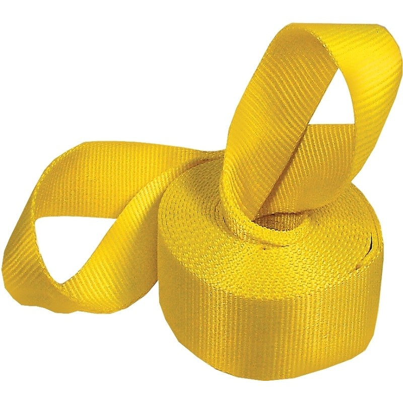 Keeper 02922 Recovery Strap, 15,000 lb, 2 in W, 20 ft L, Hook End, Nylon, Yellow