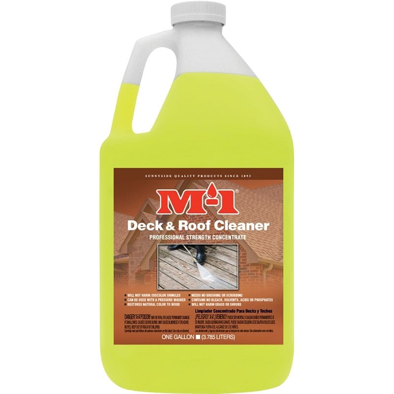 M-1 DRC1G Deck Cleaner, Liquid, Mild, Yellow, 1 gal, Bottle (Pack of 4)