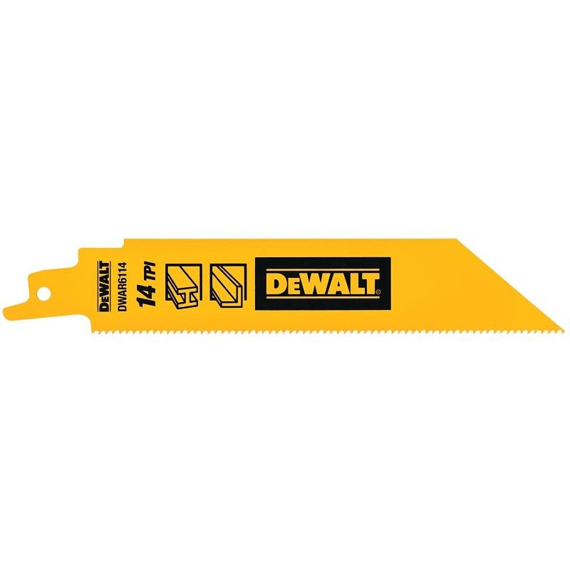 DEWALT DWAR6114 Reciprocating Saw Blade, 6 in L, 14 TPI