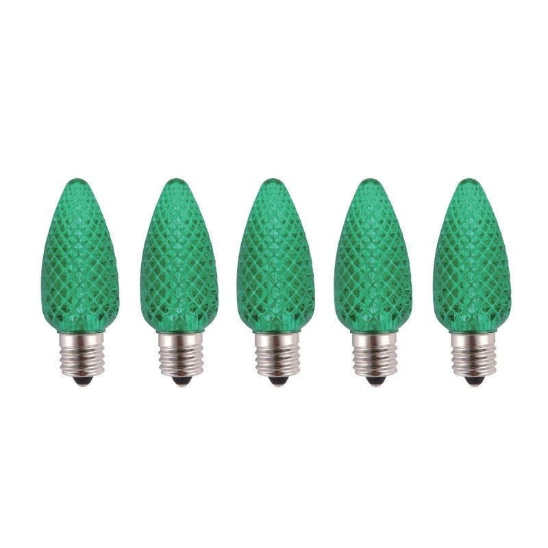 Hometown Holidays 24995 Bulb, Intermediate Lamp Base, LED Lamp, Crystal Green Light