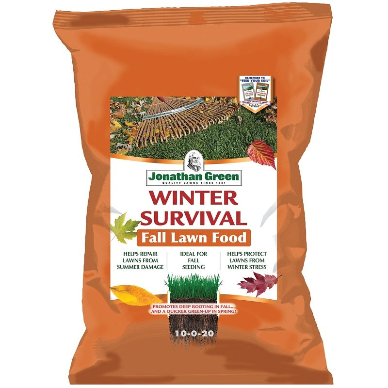 Jonathan Green 12414 Fall Lawn Fertilizer, 45 lb Bag, Granular, 10-0-20 N-P-K Ratio