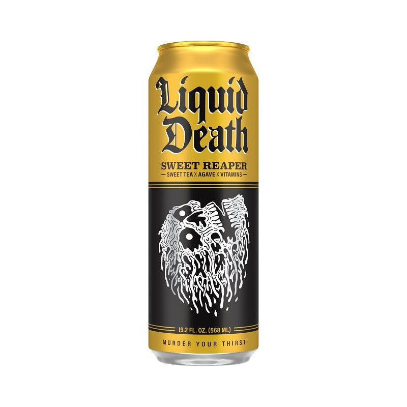 Liquid Death 1700022 Iced Tea, Sweet Reaper, 19.2 oz (Pack of 12)