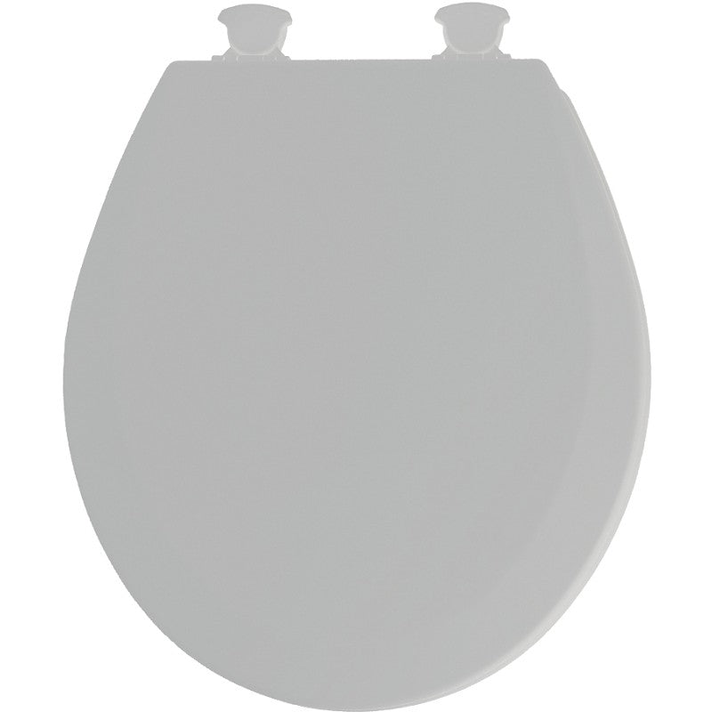 Mayfair 41EC 162/46EC Toilet Seat, Round, Molded Wood, Silver, Twist Hinge