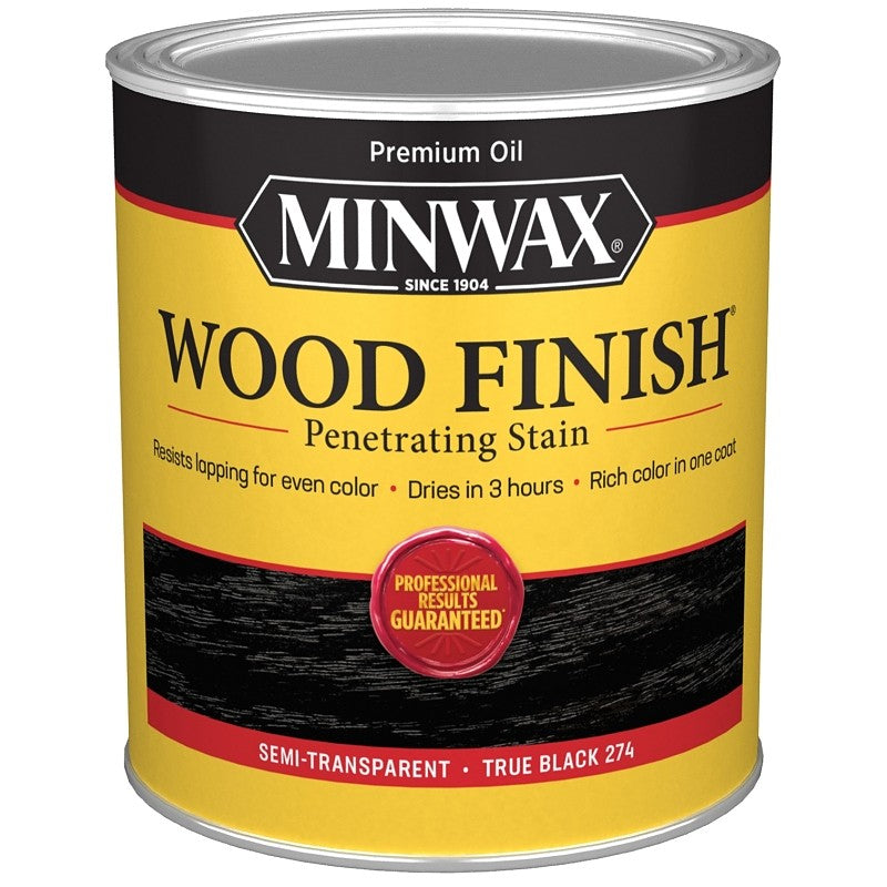 Minwax 700514444 Wood Stain, True Black, Liquid, 1 qt, Can
